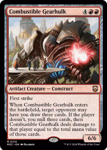 Combustible Gearhulk (Ripple Foil) (210), Commander: Modern Horizons 3 — Magic card price