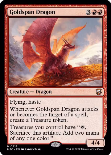 Goldspan Dragon (Ripple Foil) (212), Commander: Modern Horizons 3 — Magic card price