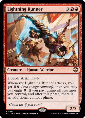Lightning Runner (Ripple Foil) (215), Commander: Modern Horizons 3 — Magic card price