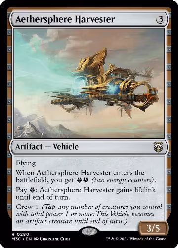Aethersphere Harvester (Ripple Foil) (280), Commander: Modern Horizons 3 — Magic card price
