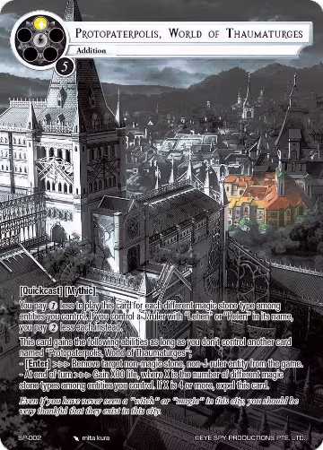 Protopaterpolis, World of Thaumaturges (Uber Rare) (SP-002), Thoth of the Trinity — Force of Will card price