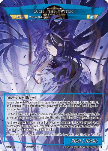 Lucie, Synthetic Alchemist // Lucie, the "Witch" (Uber Rare) (Alternate Art) (SEC-007), Thoth of the Trinity — Force of Will card price