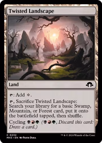 Twisted Landscape (232), Modern Horizons 3 — Magic card price