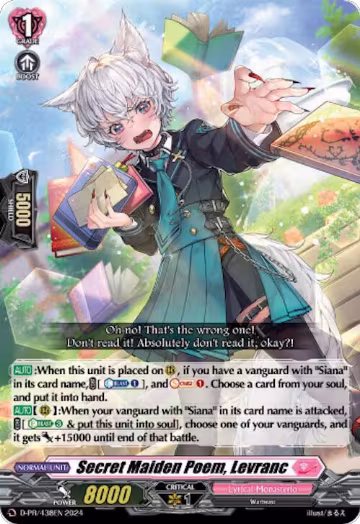 Secret Maiden Poem, Levranc (D-PR/438EN), D Promo Cards — Vanguard card price