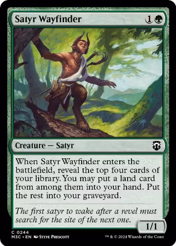 Satyr Wayfinder (Ripple Foil) (244), Commander: Modern Horizons 3 — Magic card price