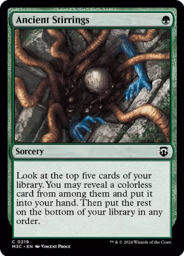 Ancient Stirrings (Ripple Foil) (219), Commander: Modern Horizons 3 — Magic card price