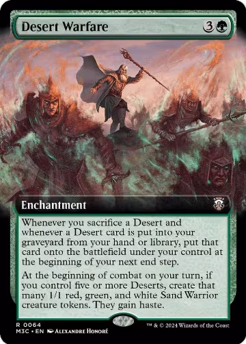 Desert Warfare (Extended Art) (Ripple Foil) (64), Commander: Modern Horizons 3 — Magic card price