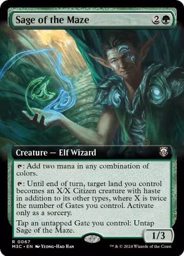 Sage of the Maze (Extended Art) (Ripple Foil) (67), Commander: Modern Horizons 3 — Magic card price