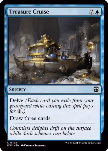 Treasure Cruise (Ripple Foil) (195), Commander: Modern Horizons 3 — Magic card price