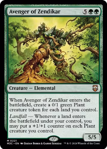 Avenger of Zendikar (Ripple Foil) (221), Commander: Modern Horizons 3 — Magic card price