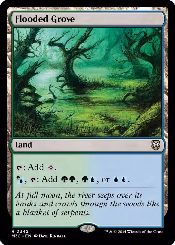 Flooded Grove (Ripple Foil) (342), Commander: Modern Horizons 3 — Magic card price
