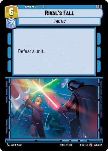 Rival's Fall (079/262), Shadows of the Galaxy — Star Wars card price