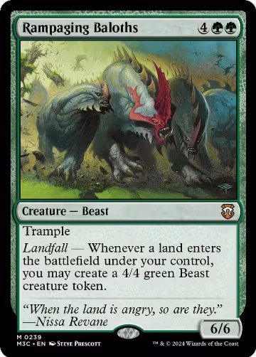 Rampaging Baloths (Ripple Foil) (239), Commander: Modern Horizons 3 — Magic card price