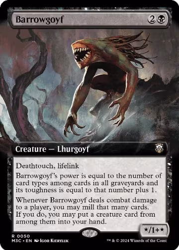 Barrowgoyf (Extended Art) (Ripple Foil) (50), Commander: Modern Horizons 3 — Magic card price