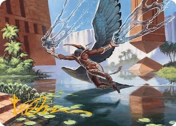 Nadu, Winged Wisdom Art Card (Gold-Stamped Signature) (14), Art Series: Modern Horizons 3 — Magic card price
