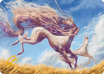 Nyxborn Unicorn Art Card (Gold-Stamped Signature) (1) — card price