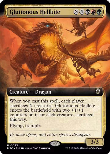 Gluttonous Hellkite (Extended Art) (Ripple Foil) (73), Commander: Modern Horizons 3 — Magic card price
