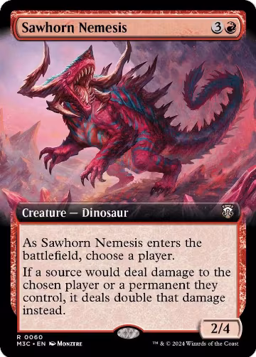 Sawhorn Nemesis (Extended Art) (Ripple Foil) (60), Commander: Modern Horizons 3 — Magic card price