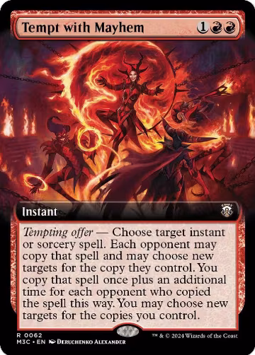 Tempt with Mayhem (Extended Art) (62), Commander: Modern Horizons 3 — Magic card price