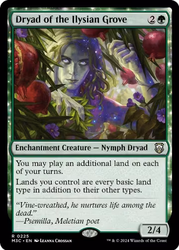 Dryad of the Ilysian Grove (Ripple Foil) (225), Commander: Modern Horizons 3 — Magic card price