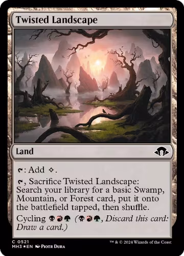 Twisted Landscape (Ripple Foil) (521), Modern Horizons 3 — Magic card price