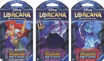 Disney Lorcana: Ursula's Return Sleeved Booster Pack Art Bundle [Set of 3], Ursula's Return — Lorcana sealed product price