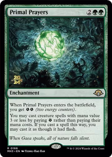 Primal Prayers (166), Prerelease Cards — Magic card price