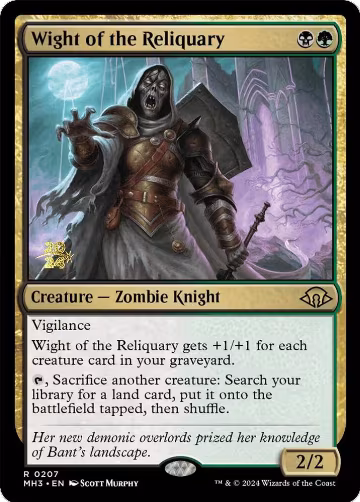 Wight of the Reliquary (207), Prerelease Cards — Magic card price