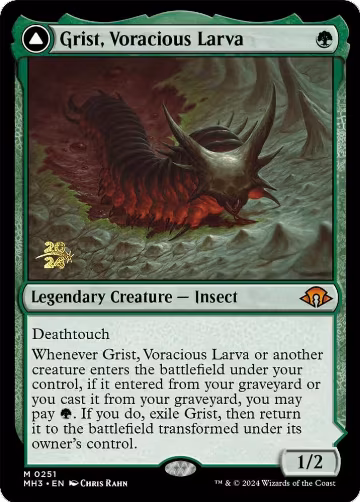 Grist, Voracious Larva (251), Prerelease Cards — Magic card price