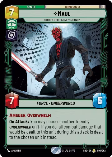 Maul - Shadow Collective Visionary (090/262), Shadows of the Galaxy — Star Wars card price