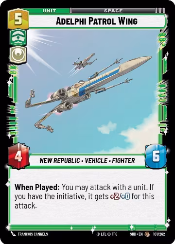 Adelphi Patrol Wing (101/262), Shadows of the Galaxy — Star Wars card price
