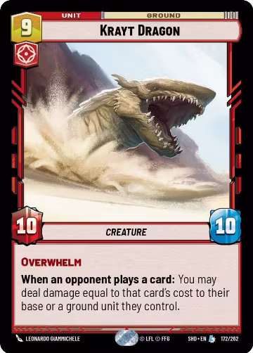 Krayt Dragon (172/262), Shadows of the Galaxy — Star Wars card price