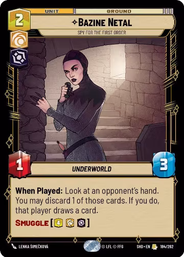 Bazine Netal - Spy for the First Order (184/262), Shadows of the Galaxy — Star Wars card price