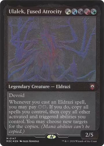Ulalek, Fused Atrocity (Display Commander) - Thick Stock (147), Commander: Modern Horizons 3 — Magic card price