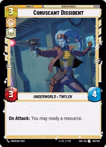 Coruscant Dissident (199/262), Shadows of the Galaxy — Star Wars card price