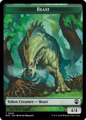 Beast (0016) // Copy Double-Sided Token (16 // 1), Commander: Modern Horizons 3 — Magic card price