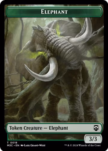 Elephant // Zombie Double-Sided Token (18 // 21), Commander: Modern Horizons 3 — Magic card price