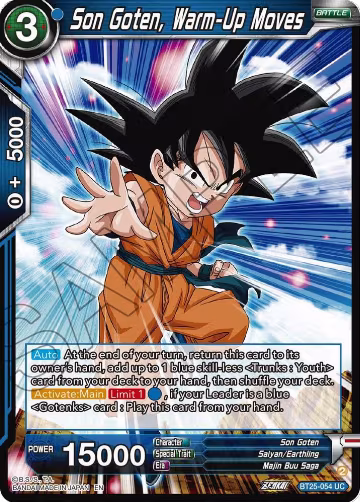 Son Goten, Warm-Up Moves (BT25-054), Legend of the Dragon Balls — DB Super card price