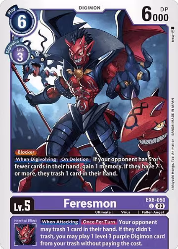 Feresmon (EX6-050 U), Infernal Ascension — Digimon card price