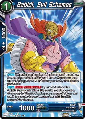 Babidi, Evil Schemes (BT25-067), Legend of the Dragon Balls — DB Super card price