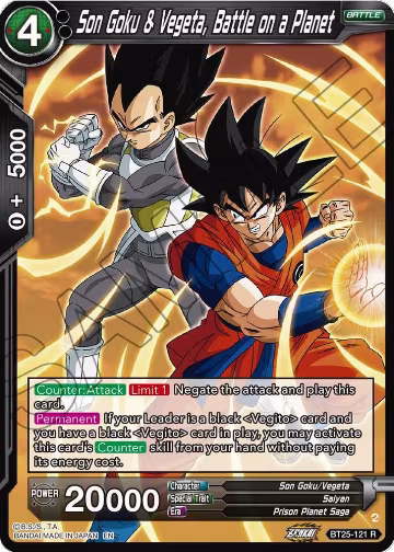 Son Goku & Vegeta, Battle on a Planet (BT25-121), Legend of the Dragon Balls — DB Super card price