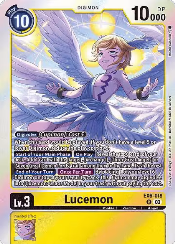 Lucemon (EX6-018 R), Infernal Ascension — Digimon card price