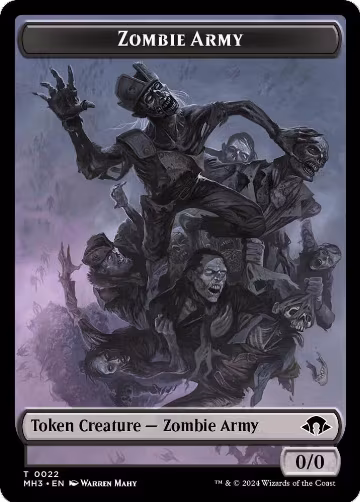 Zombie Army Token (22), Modern Horizons 3 — Magic card price