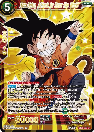 Son Goku, Attack to Save the World (BT25-009), Legend of the Dragon Balls — DB Super card price