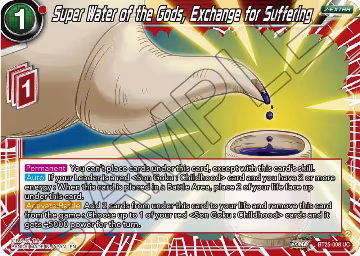 Super Water of the Gods, Exchange for Suffering (BT25-008), Legend of the Dragon Balls — DB Super card price