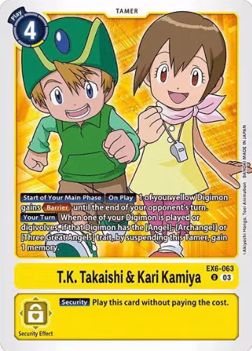 T.K. Takaishi & Kari Kamiya (EX6-063 U), Infernal Ascension — Digimon card price