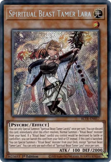 Spiritual Beast Tamer Lara (BLTR-EN017), Battles of Legend: Terminal Revenge — Yu-Gi-Oh! card price