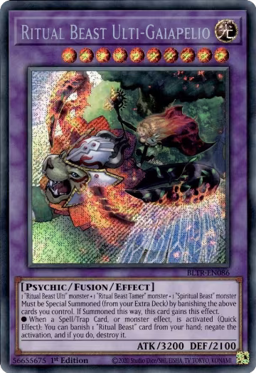 Ritual Beast Ulti-Gaiapelio (BLTR-EN086), Battles of Legend: Terminal Revenge — Yu-Gi-Oh! card price