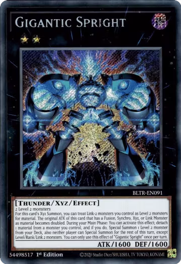 Gigantic Spright (BLTR-EN091), Battles of Legend: Terminal Revenge — Yu-Gi-Oh! card price