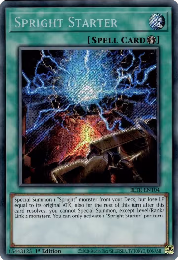 Spright Starter (BLTR-EN104), Battles of Legend: Terminal Revenge — Yu-Gi-Oh! card price